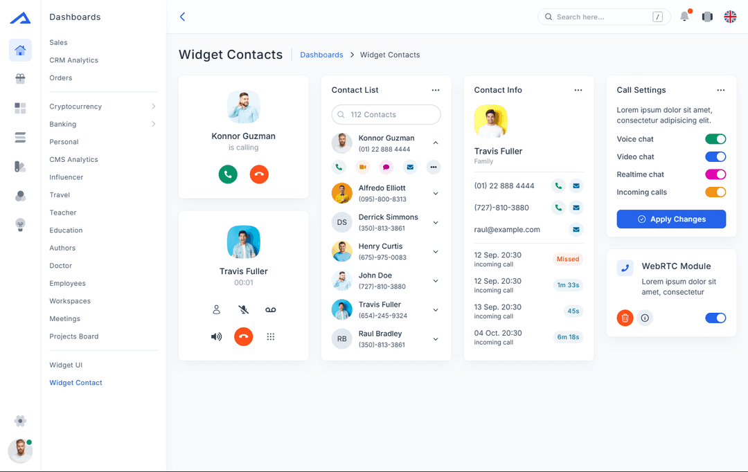 Widget Contact