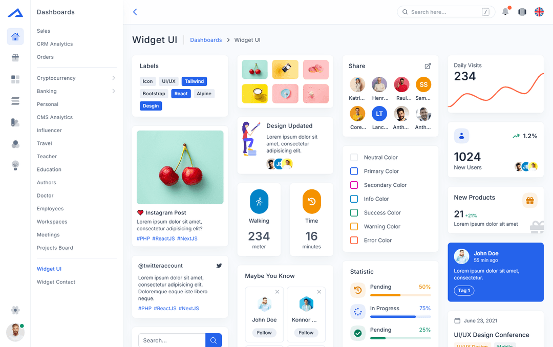 Widget UI